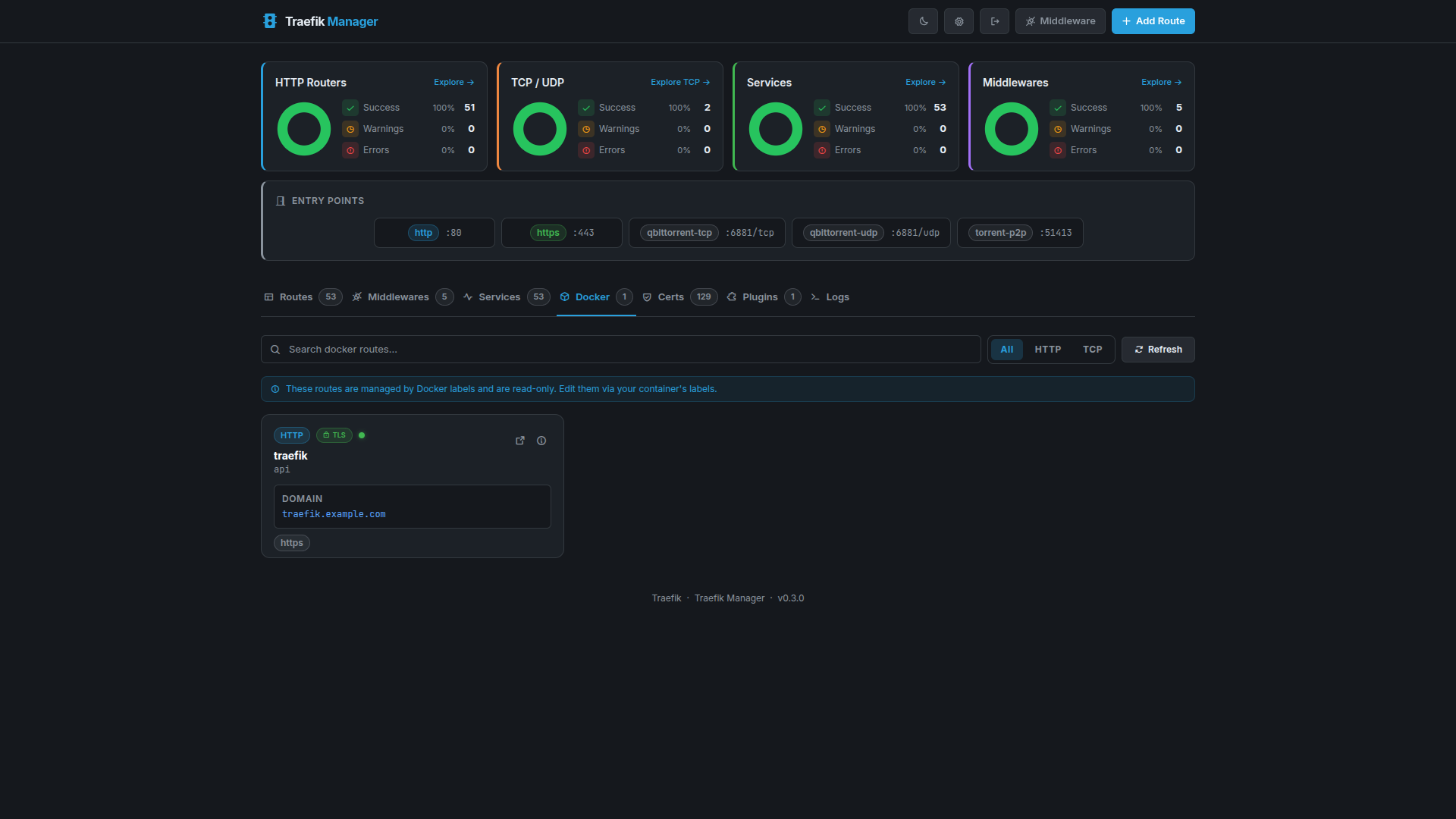 Docker routes (dark)