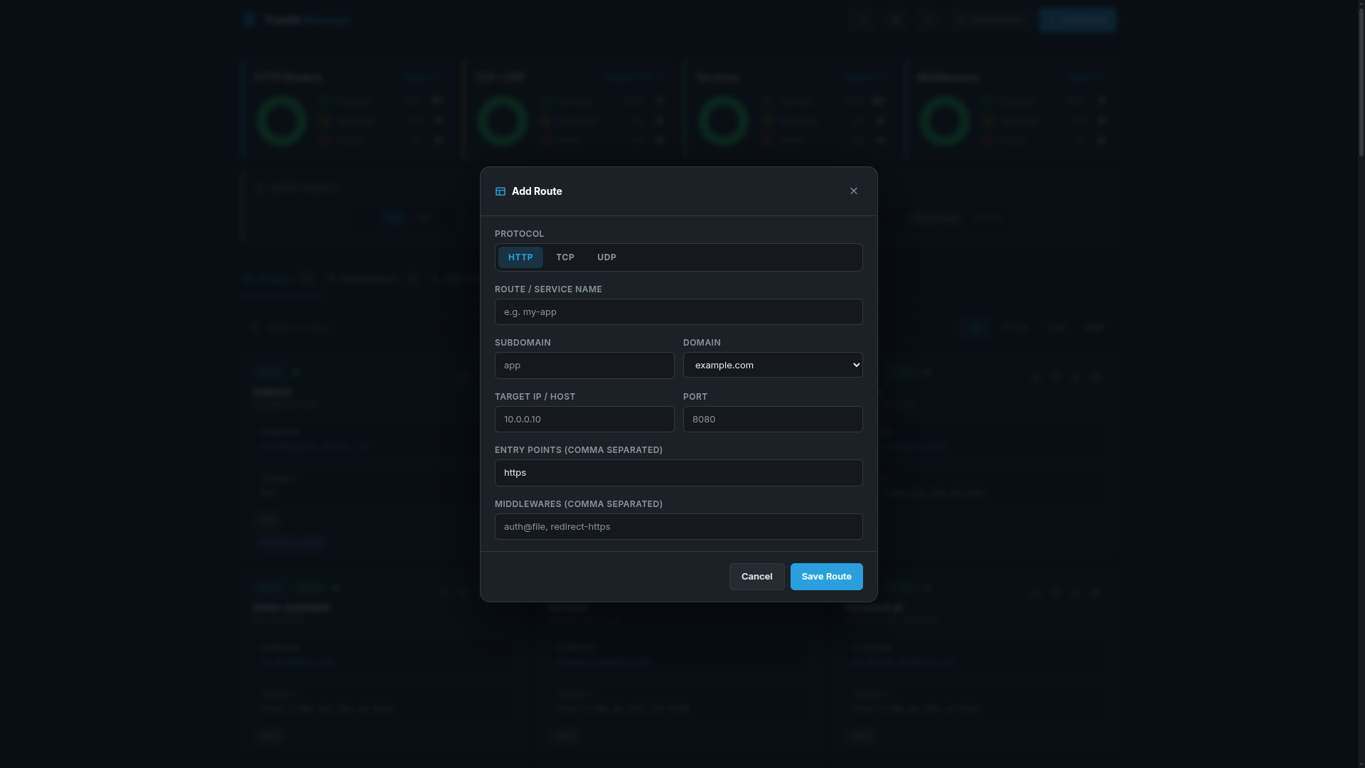 Add HTTP route (dark)