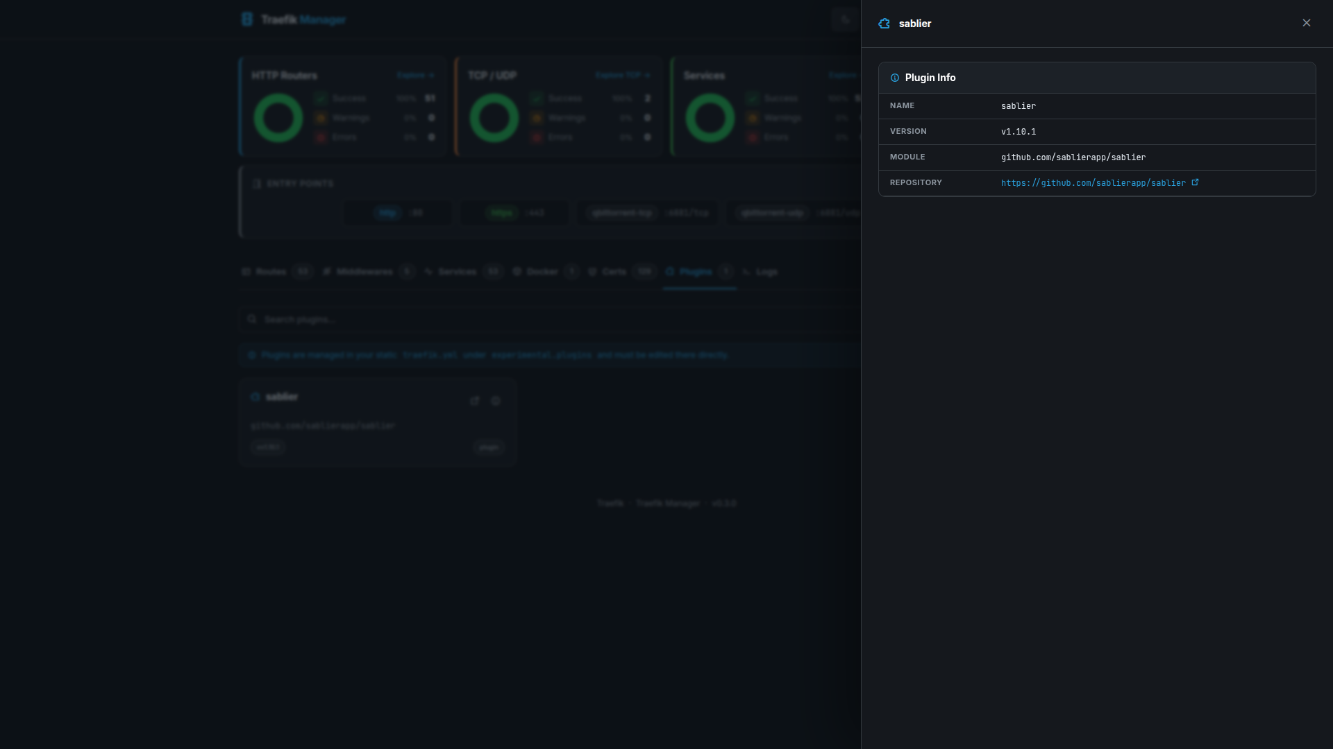 Plugin details (dark)